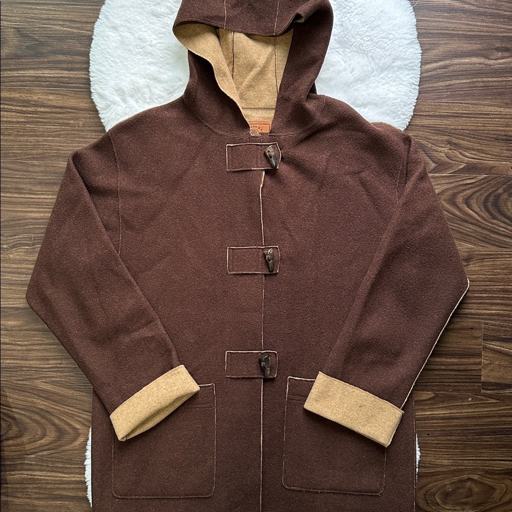 Vintage Lauren Ralph Lauren Light Jacket/Sweater Wool Brown Tan Medium Petite